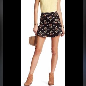 Free People Roll With Us Corduroy Ruffle Mini Skirt size 10